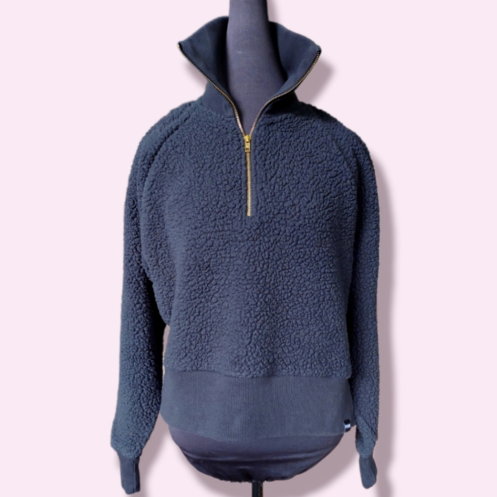 Pink Victoria's Secret Sherpa Crop Pullover